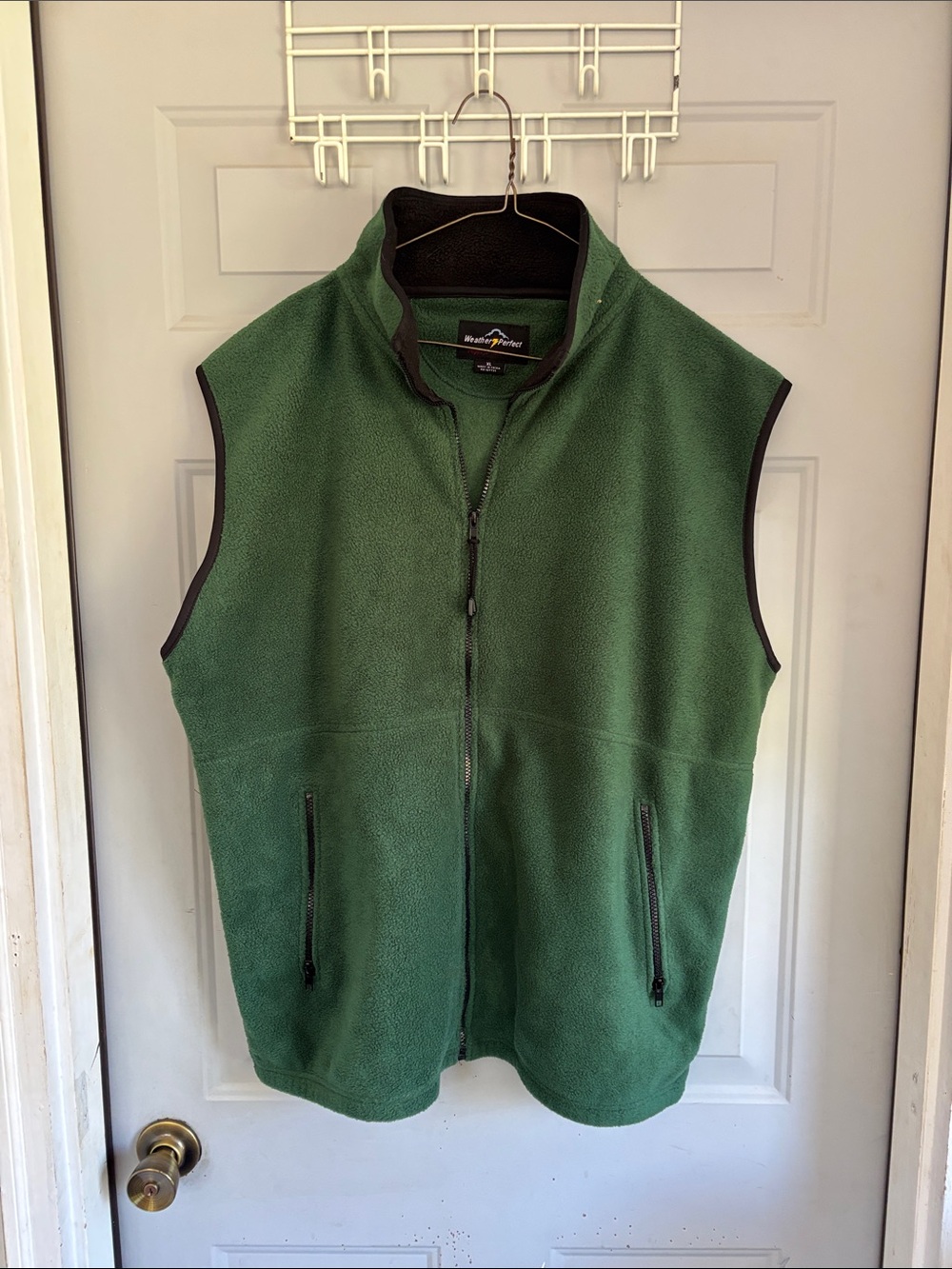 Men's Green Full-Zip Fleece Vest